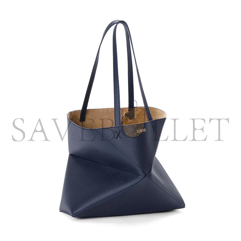 LOEWE MEDIUM HORIZONTAL PUZZLE FOLD TOTE IN SOFT GRAINED CALFSKIN A779PEWX04 (31.5*29*12.5cm)